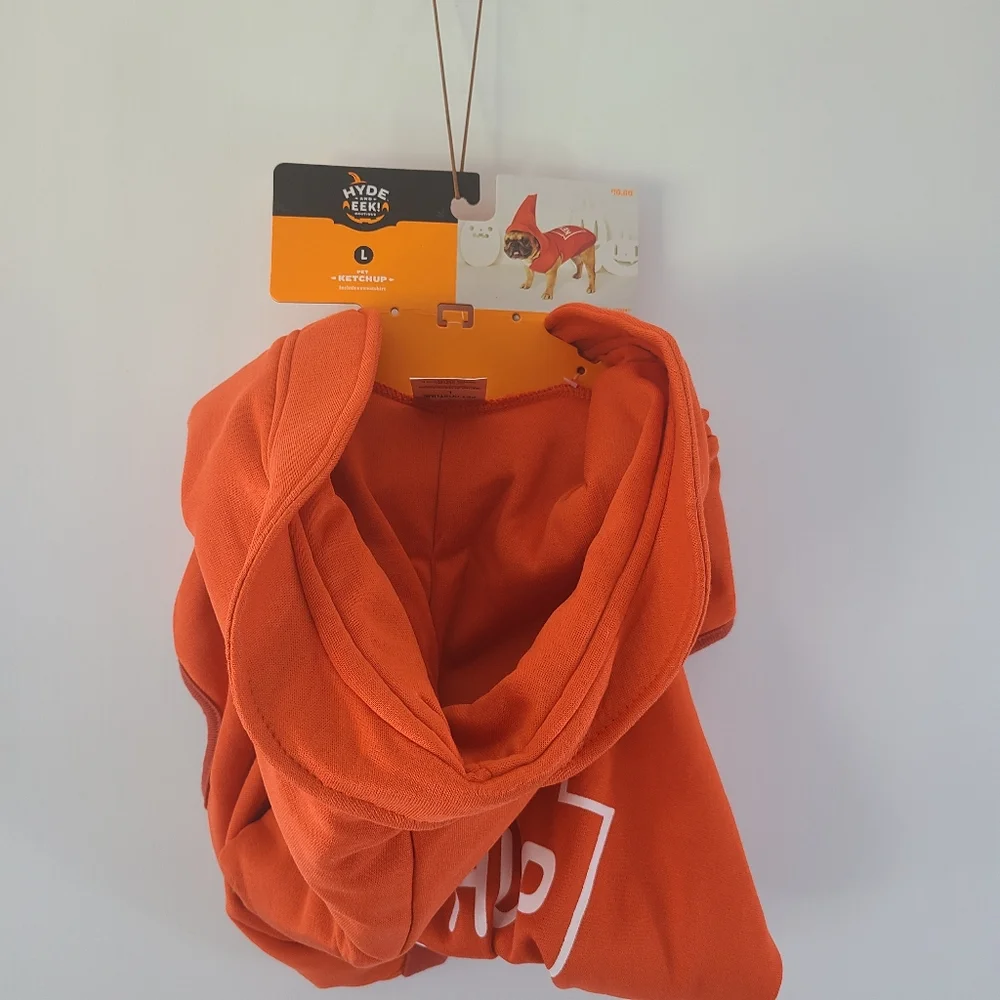 Ketchup Bottle Dog Costume Halloween Dress Up Cosplay Party Size Large L LG NEWB - Picture 2 of 4